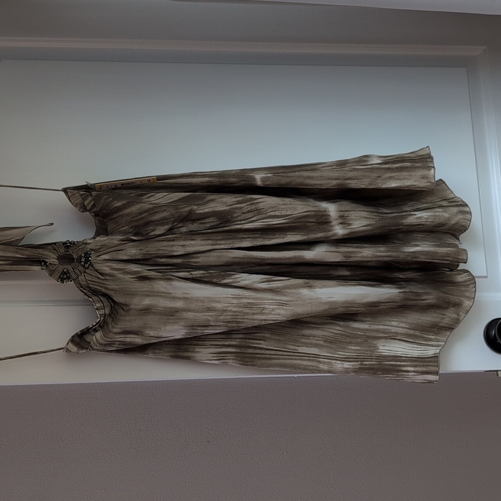 Alice + Olivia Brown Tie-Dye Mini Dress